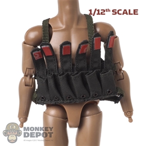 Vest: CrazyFigure 1/12th Mens Green Commando Chest Rig