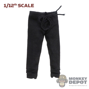 Pants: Coo Models 1/12th Mens Black Trousers