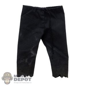 Pants: Coo Models Mens Black Stained Pants