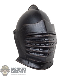 Helmet: Coo Models Mens Black Alloy Knights Helmet