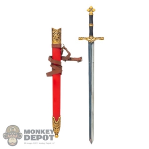 Sword: Coo Models Metal Sword w/Belt + Red Scabbard