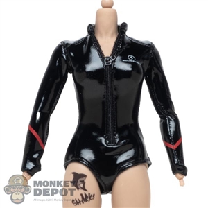 Outfit: Core Play Female Black Pleather Diving Suit