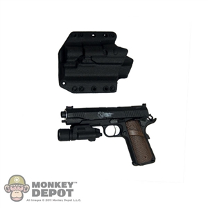 Pistol: CalTek Nighthawk Custom "Costa Recon" .45 ACP 1911 w/ Phantom Light Holster and M300A Mini Scout Light