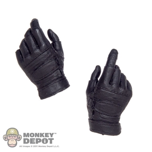 Hands: CalTek Black Molded Tactical Gloves