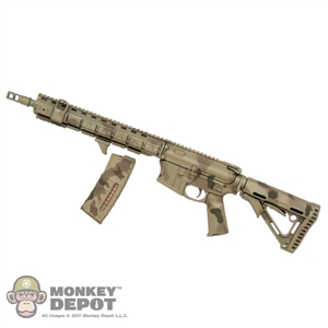 Rifle: CalTek Larue Tactical Custom OBR Hybrid AR15 In A-Tacs Camo