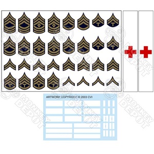 Insignia CVI US Army G.I. Rank Set Winter Chevrons