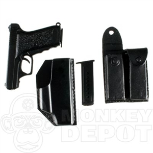 Pistol Dragon H&K P7 with holster and 2 mag pouch