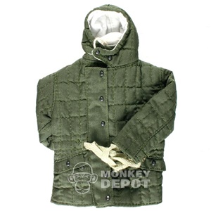 Coat: Dragon German WWII Luftwaffe Winter Quilted Green