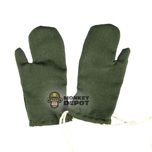 Gloves: Dragon German WWII Mittens Green