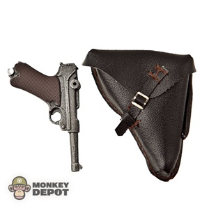 Pistol: Dragon German WWII Luger w/Black Leatherlike Holster