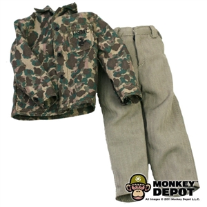 Fatigues: Dragon US WWII USMC M1943 Camo Utiliy Jacket & HBT Trousers (Light)