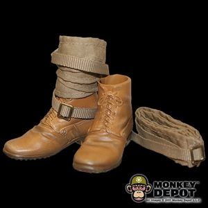 Boots: Dragon French WWII Brown Service w/ Puttees