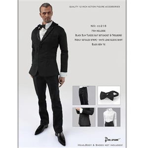 Clothing Set: Dollsfigure Black Slim Tuxedo Set (CC216)