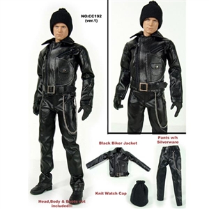 Clothing Set: Dollsfigure Black Biker Clothing Set (CC192)