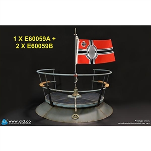 Display: DiD 1/6 U-Boat Conning Tower Gun Deck Diorama Set (2 Options)