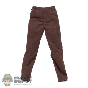 Pants: Dark Toys Men Brown Slacks