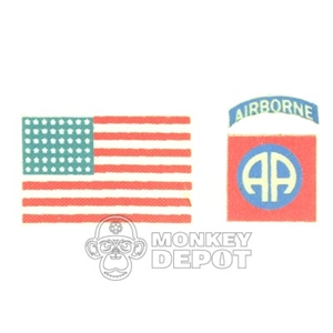 Insignia DiD US WWII 82nd Airborne Patch and Flag