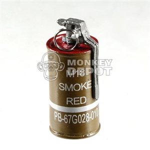 Grenade DiD US WWII Smoke Canister Red
