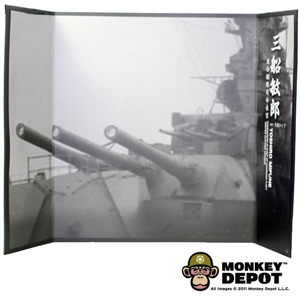 Display: DiD B&W WWII Battleship Backdrop (22in X 14in)