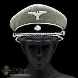 Hat: DiD German WWII SS Officer Visor Gray