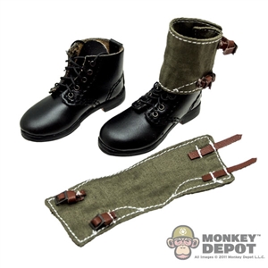 Boots DiD German WWII Short Black w/Gaiters