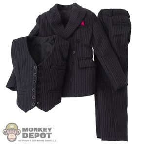 Suit: DiD Black Pinstripe 3 Piece