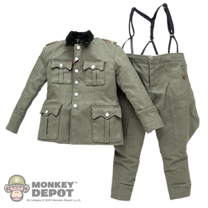 Uniform: DiD German WWII M36 Officer Uniform w/Insignia & Suspenders