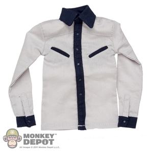 Shirt: DiD Gray/Blue Button Up Shirt