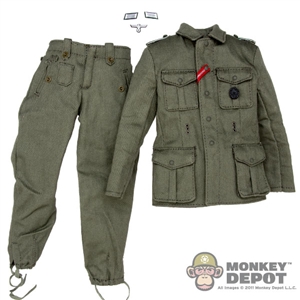 Jacket: DiD M42 Tunic w/Wound Badge & Insignia
