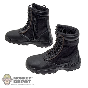Boots: DiD Black SWAT 9" Side Zip Boots