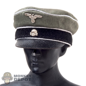 Hat: DiD Waffen-SS Officer "Crusher" Visor Cap (Weathered)