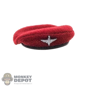 Hat: DiD Mens Maroon Beret w/Parachute Regiment Cap Badge