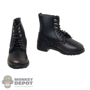 Boots: DiD Mens German Black Boots (Genuine Leather)