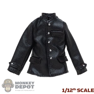 Coat: DiD 1/12th WWII Mens Black Leather Jacket
