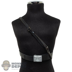 Belt: DiD Mens German WWII Black Sam Browne