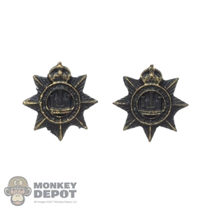 Insignia: DiD WW1 British Devonshire Regiment Badge Set