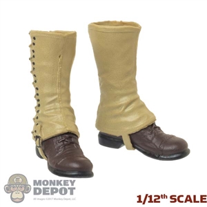 Boots: DiD 1/12th Mens Molded Boots w/Gaiters