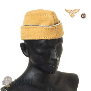Hat: DiD Mens German Luftwaffe Tropical Side Cap for Officer w/Insignia