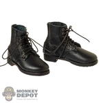 Boots: DiD Mens German Short Black Boots
