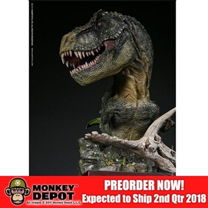 Statue: DamToys Museum Collection Series - Bust Green T-Rex (MUS001B)