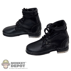 Boots: DamToys German WWII Black Boots Weathered