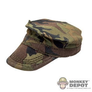 Hat: DamToys Woodland Camo USMC Fatigue Cap (Weathered)