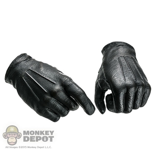 Hands: DamToys Black Molded Gloved Hands (No wrist pegs)