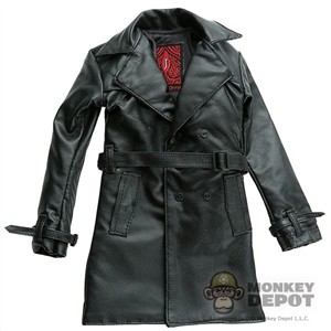 Jacket: DamToys Black Leatherlike Trench Coat