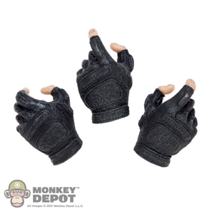 Hands: DamToys Black Fingerless Tactical Gloved Hands