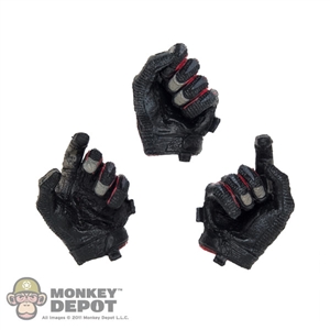Hands: DamToys Black/Red/Grey Tactical Gloved Hands