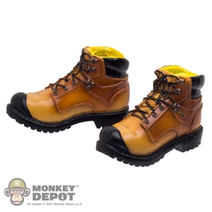 Boots: DamToys Brown Molded Boots (No Ankle Pegs)