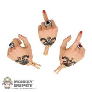 Hands: DamToys Female Hand Set w/Tattoos