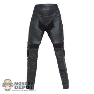 Pants: DamToys Female Black Leatherlike Pants