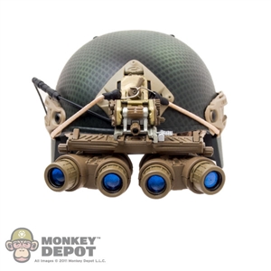 Helmet: DamToys A-Frame Ballistic w/GPNVG-18BNVS NVG & Battery